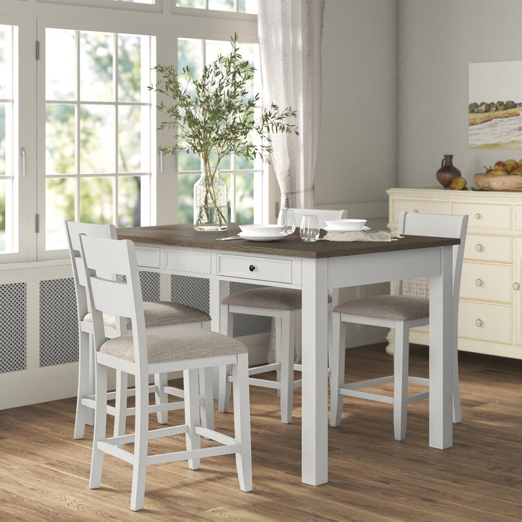 Farmhouse counter deals height dining set